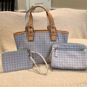 Beautiful pastel Coach purse and wallet
